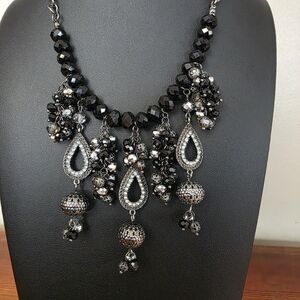 Elegant Black and Silver Necklace